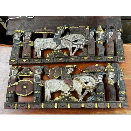 Balinese carved painted wood