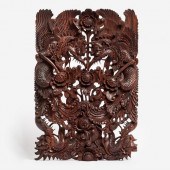 BALINESE CARVED ROSEWOOD RELIE
