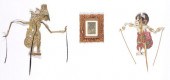 BALINESE PAINTING AND 2 WAYANG
