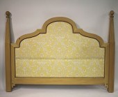 BALL TOP WOOD UPHOLSTERED KING