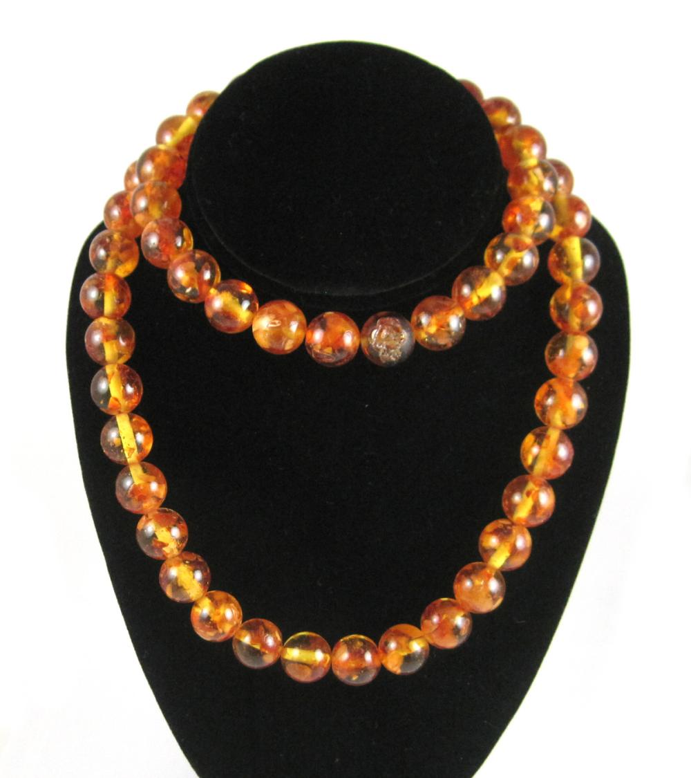 BALTIC AMBER BEAD NECKLACE,
