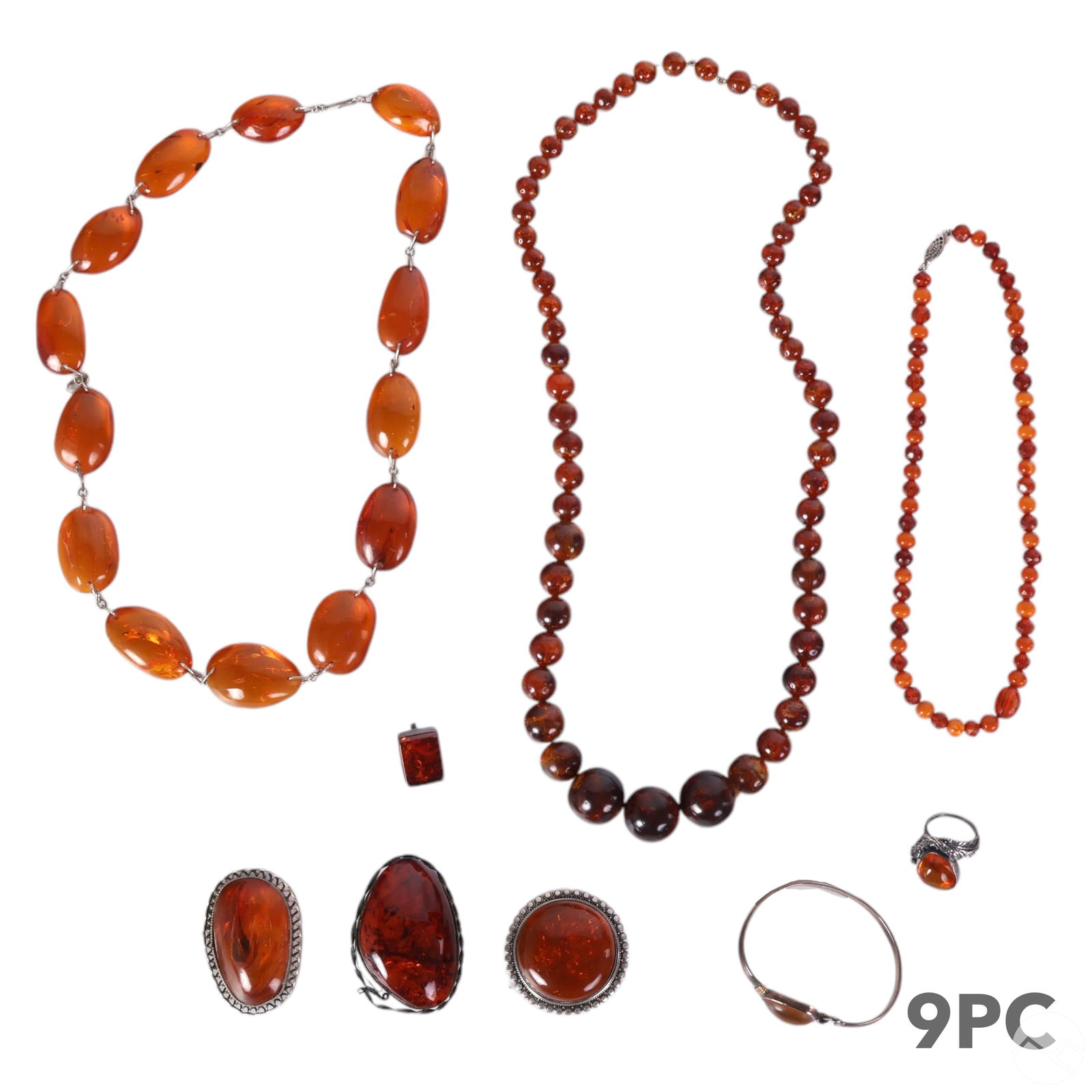 BALTIC AMBER NECKLACE PIN AND