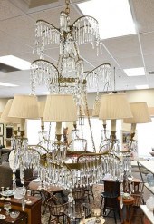 BALTIC GILT METAL CUT GLASS AN