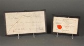 [Baltimore Ephemera] Two early