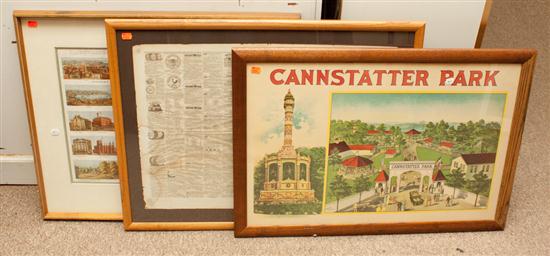 [Baltimore] Fourteen framed items