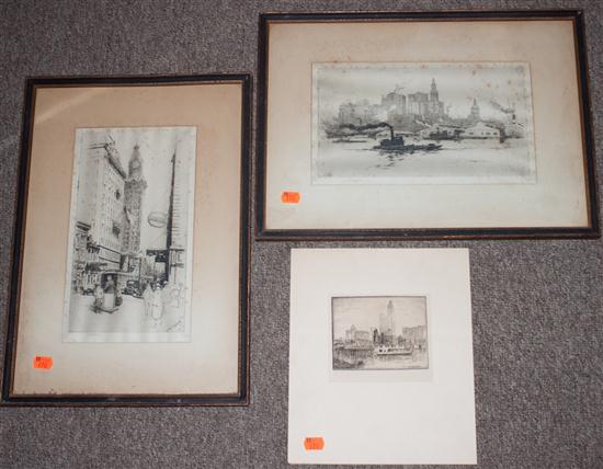[Baltimore Views] Three etchings
