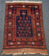 BALUCHI PRAYER RUG 4 FT 3 IN X