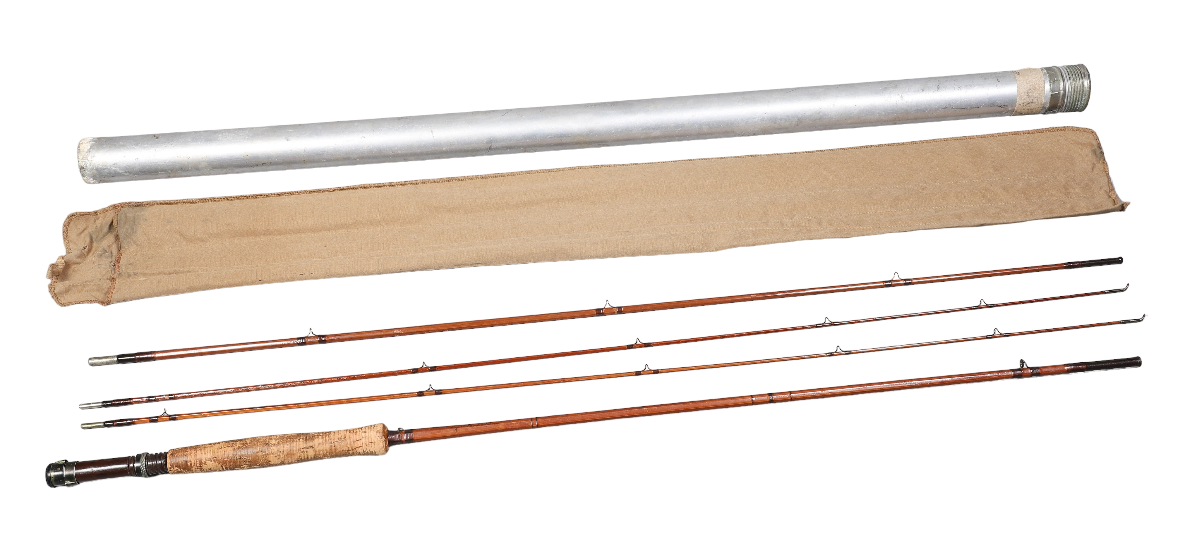 Bamboo 4-part fly rod, with