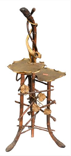 BAMBOO AND BRASS STANDBamboo and