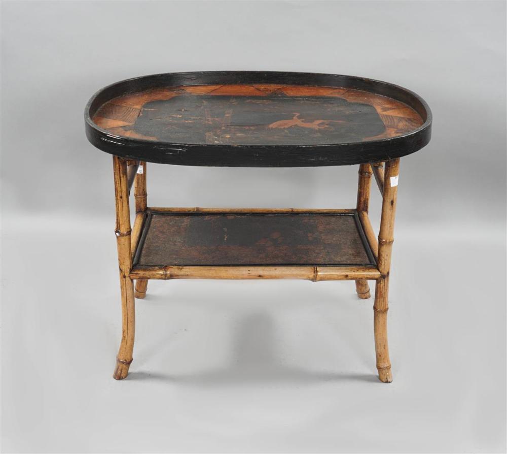 BAMBOO AND MARQUETRY LOW