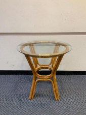 BAMBOO AND RATTAN AND GLASS TO