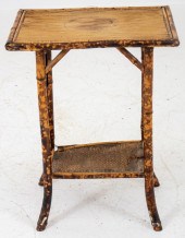BAMBOO AND RATTAN SIDE TABLE B