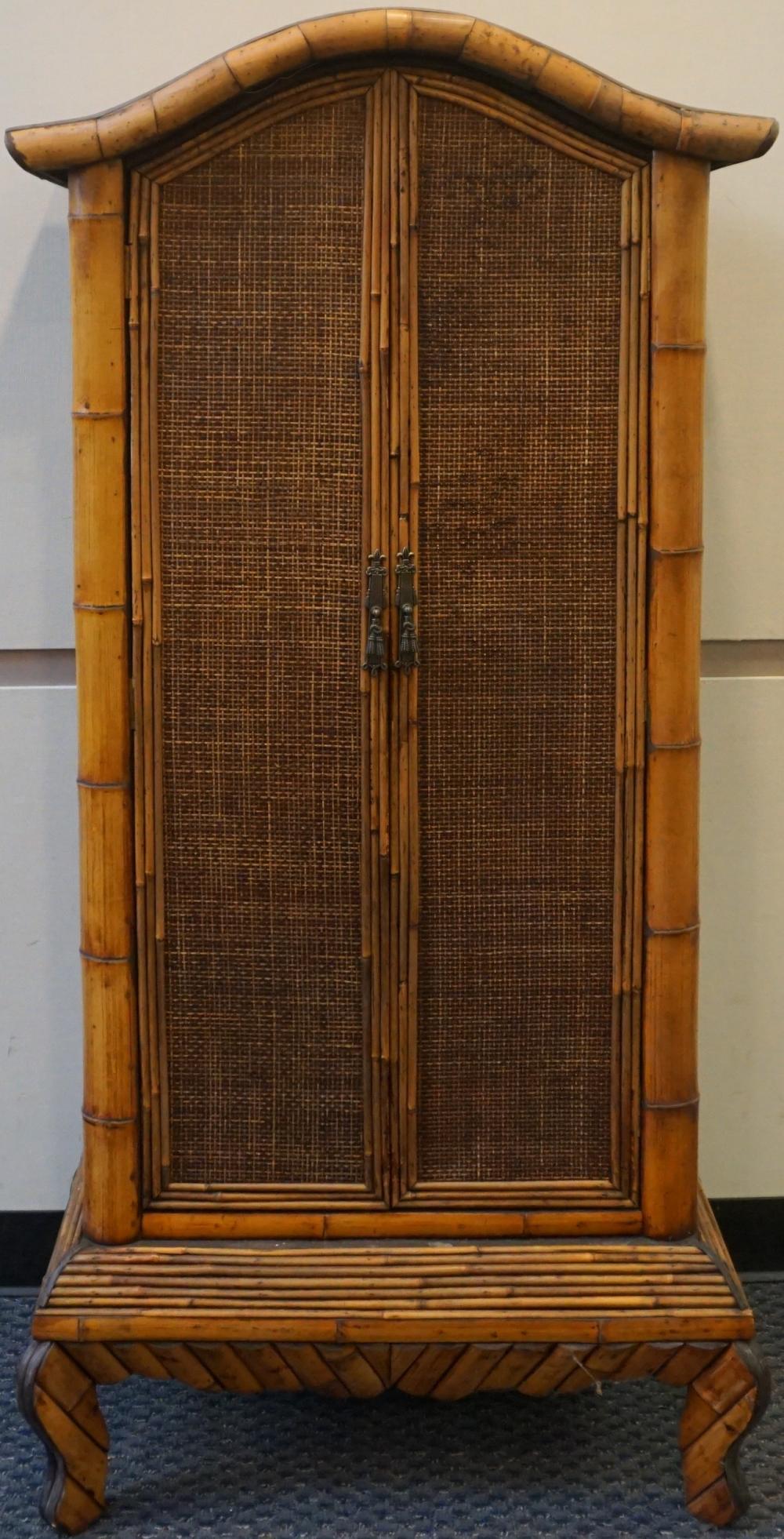 BAMBOO AND STAINED PINE DOUBLE DOOR