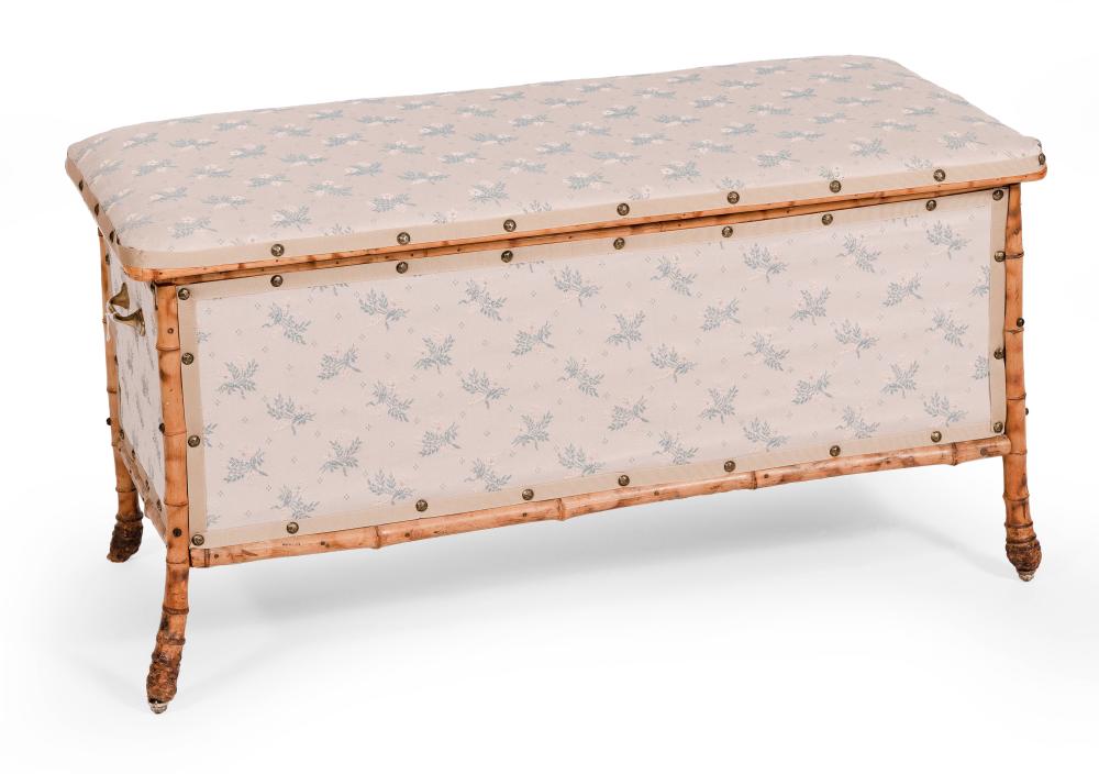 BAMBOO BLANKET CHEST CIRCA 1900