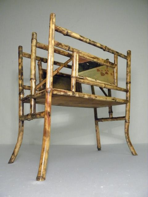 Bamboo cane magazine rack with