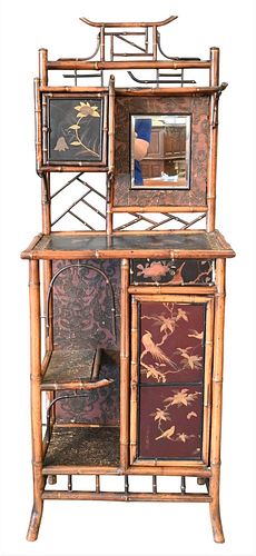 BAMBOO ETAGERE CABINET, HEIGHT 65