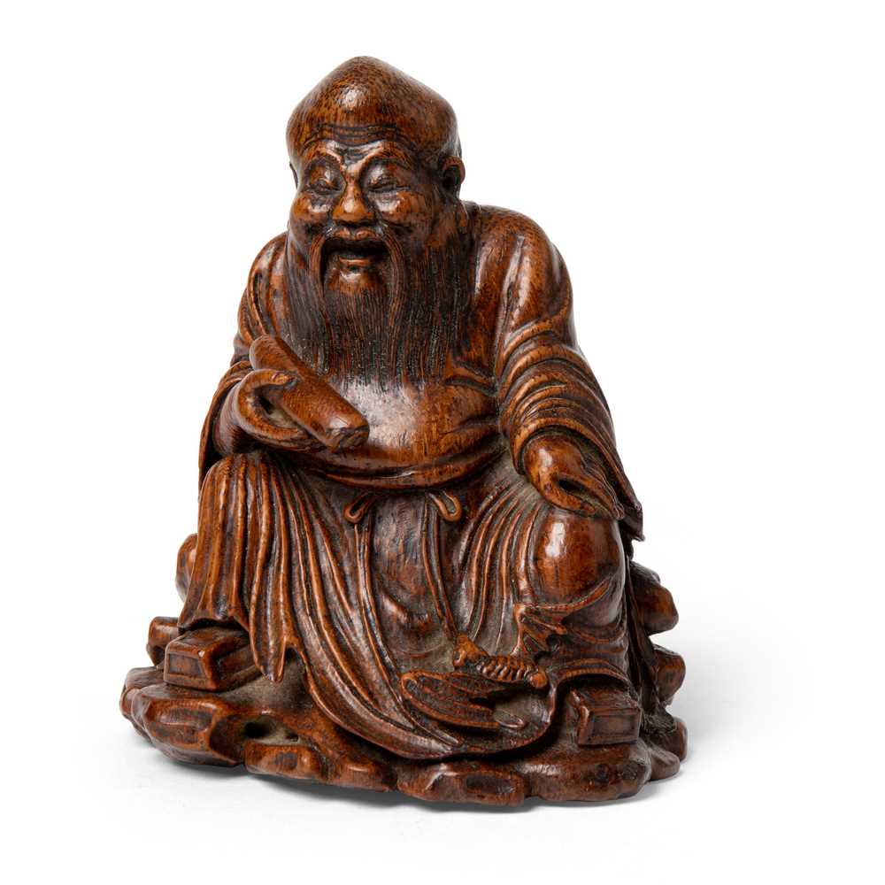 BAMBOO FIGURE OF SHOULAO QING