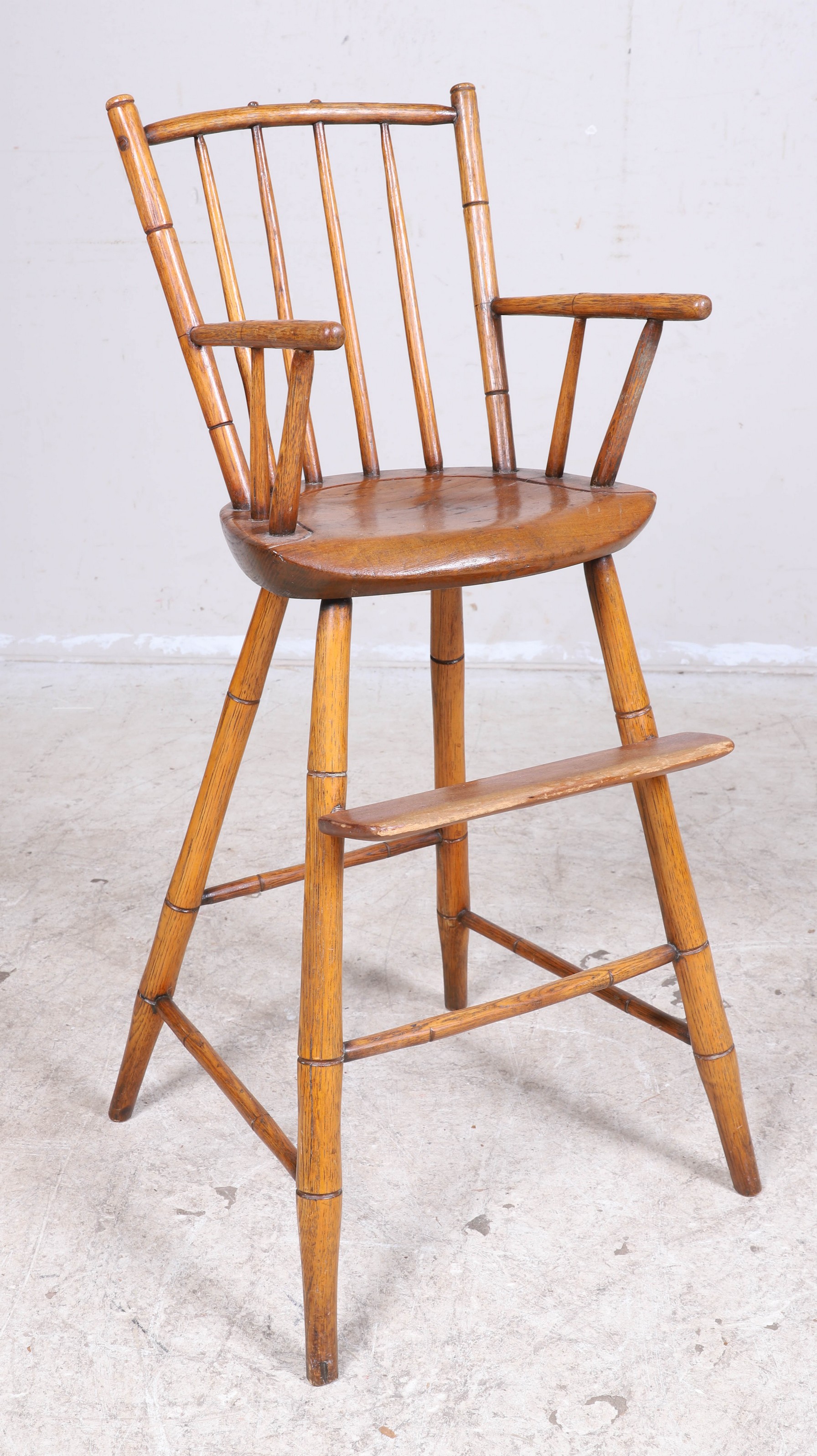 Bamboo form childs highchair,
