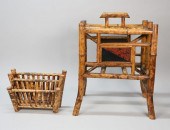 BAMBOO MAGAZINE RACK & LETTER