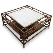 BAMBOO MIRRORED COFFEE TABLEDE