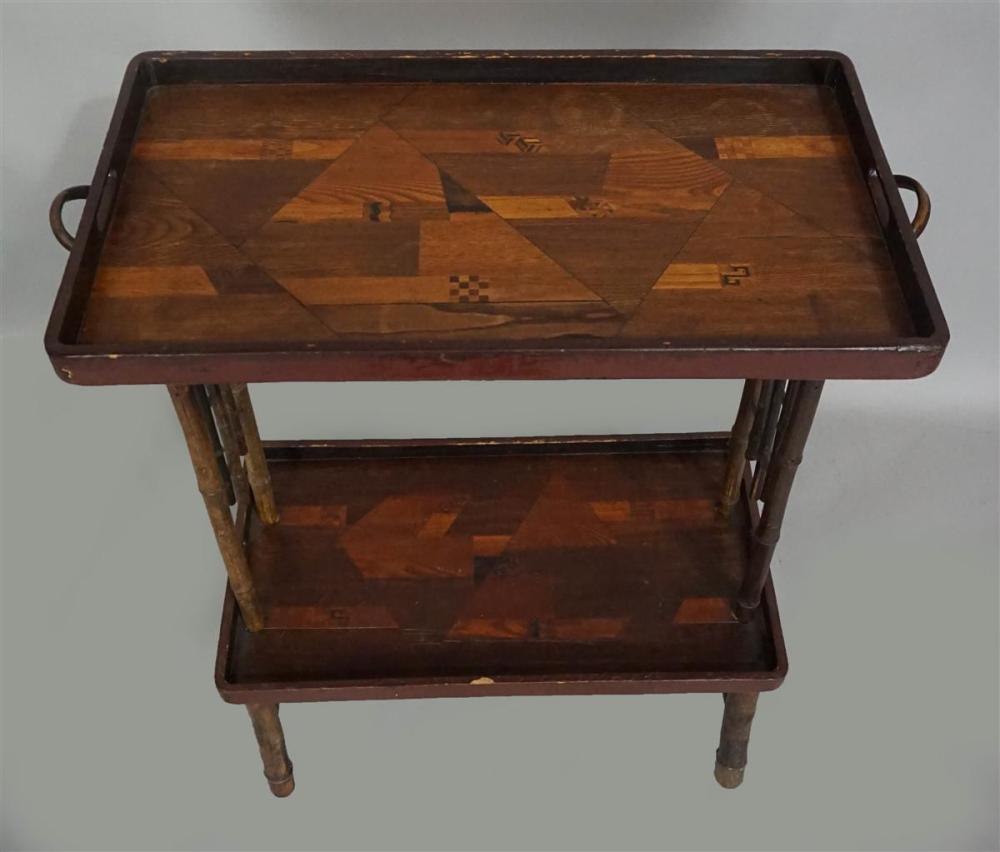 BAMBOO PARQUETRY SIDE TABLE
