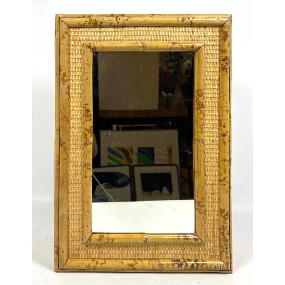 Bamboo Rattan Frame Wall Mirror