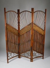 BAMBOO ROOM DIVIDER, 19TH CENT