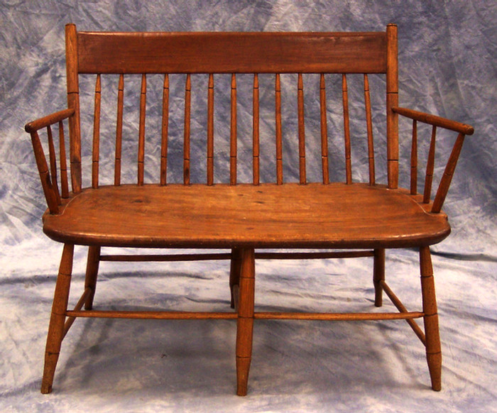 Bamboo turned Windsor settee, 40