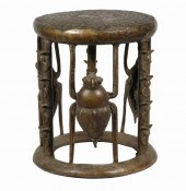 BAMELEKE BRONZE STOOL Grasslan