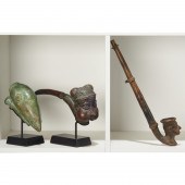 BAMILEKE PEOPLES, (3) BRONZE F