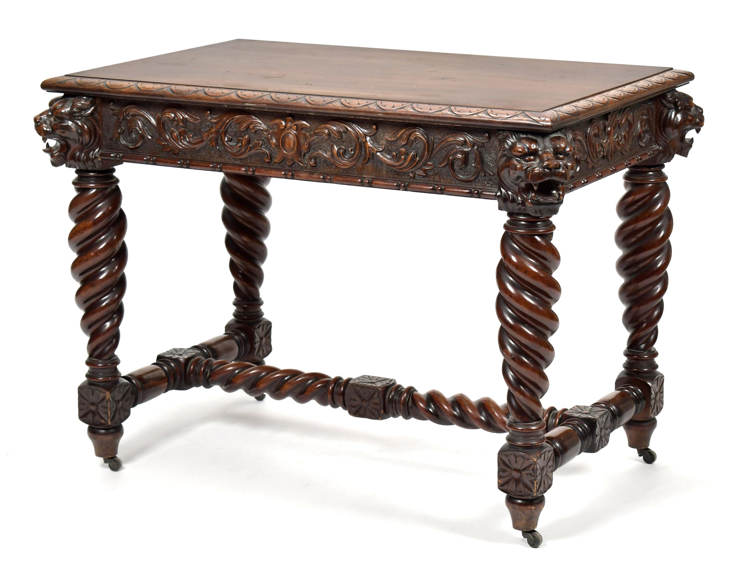 BANCROFT & DYERS CARVED MAHOGANY