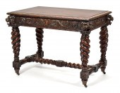 BANCROFT & DYERS CARVED MAHOGA