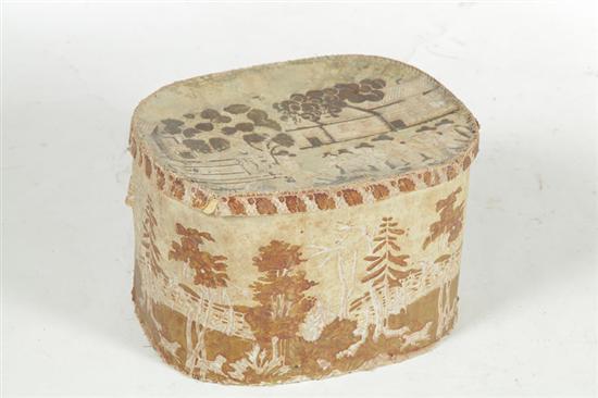 BAND BOX.  American  ca.1835  paper