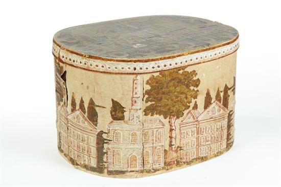 BAND BOX.  American  mid 19th