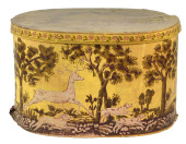 BAND BOX, EARLY-MID 19TH C., W