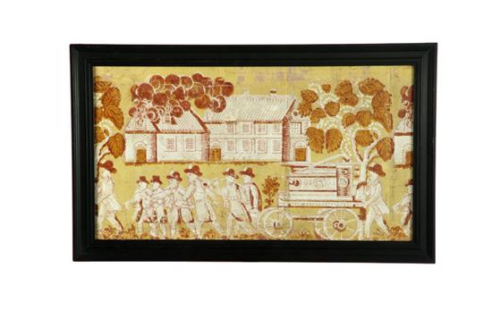 BAND BOX FRAGMENT.  American  2nd