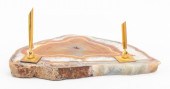 BANDED AGATE MODERN DESK SET P