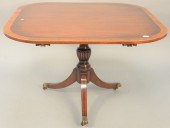 BANDED INLAID DINING TABLE ON