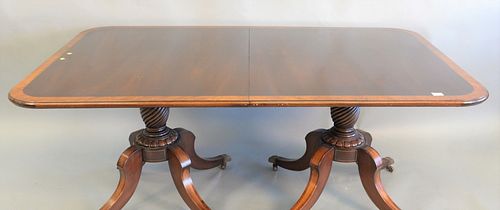 BANDED INLAY DOUBLE PEDESTAL