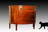 BANDED MAHOGANY 3 DRAWER DEMIL
