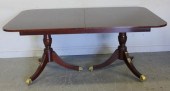 Banded Mahogany Two Pedestal K