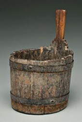 Banded piggin, pine with wroug