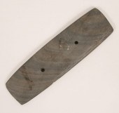 Banded slate gorget. 5 3/4".
