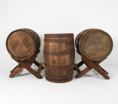 BANDED WOODEN BOURBON WHISKEY