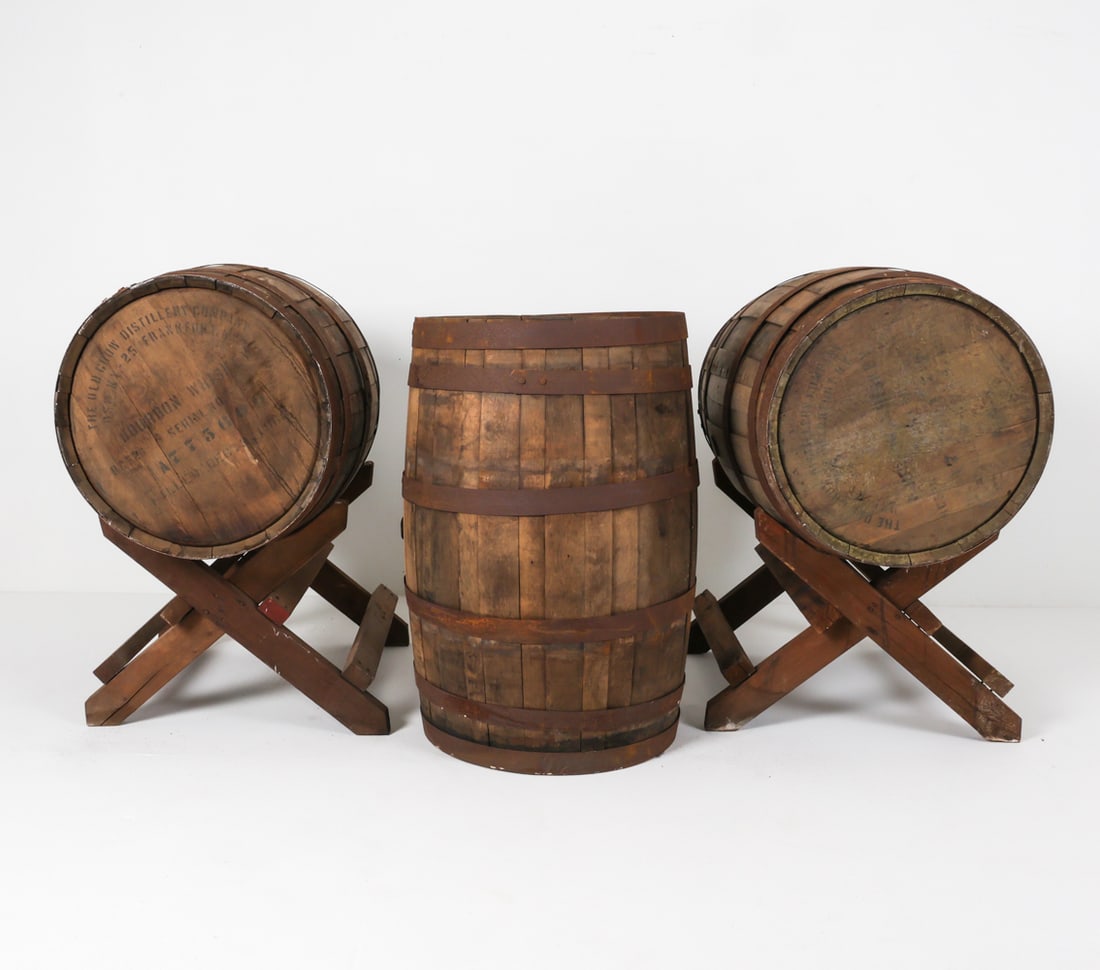 BANDED WOODEN BOURBON WHISKEY