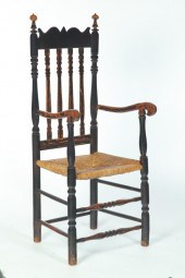 ***BANISTER-BACK ARMCHAIR.  Am