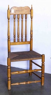 BANISTER BACK SIDE CHAIR WITH