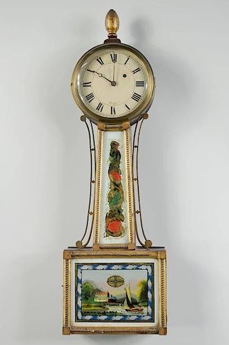 BANJO CLOCK BY HORACE TIFT, N.