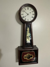 BANJO CLOCK, MAHOGANY, LOWER P