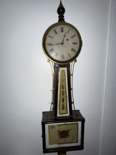 BANJO CLOCK, REVERSE PAINTING